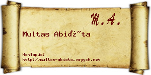 Multas Abiáta névjegykártya